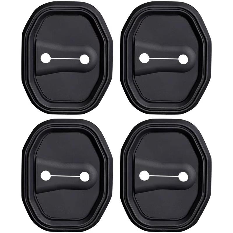 4Pcs Car Silicone Door Lock Buckle Cover Anti-collision For BMW X1 X3 X5 X6 X7 seriesE46 E90 E83 F10 F30 E60 G60 Car Accessories