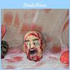 Horror Latex Foam Zombie Dry Corpse Hanging Head For Halloween Escape Room Decor And Costume
