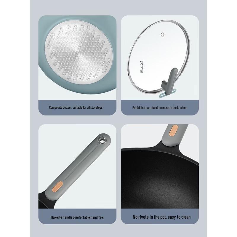 COOKER KING 30cm Non-Stick Lightweight Wok