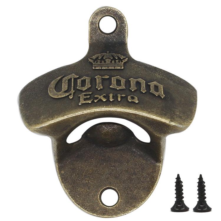 Wall-Mounted Zinc Alloy Beer Bottle Opener - Corona Design