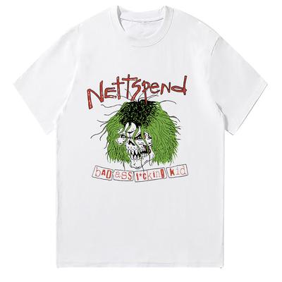 Nettspend BAFK T Shirts Summer Cotton Crewneck Short Sleeve Unisex Fashion New Aesthetic T-shirts Hip Hop Y2K Loose Streetwear
