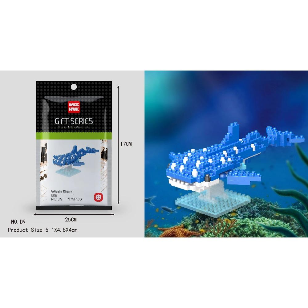 Mini Building Blocks 3D Animal Diamond Model Micro Bricks Dog Cat Bird Moose Wolf Panda Macaw Toys For Children Birthday Gifts