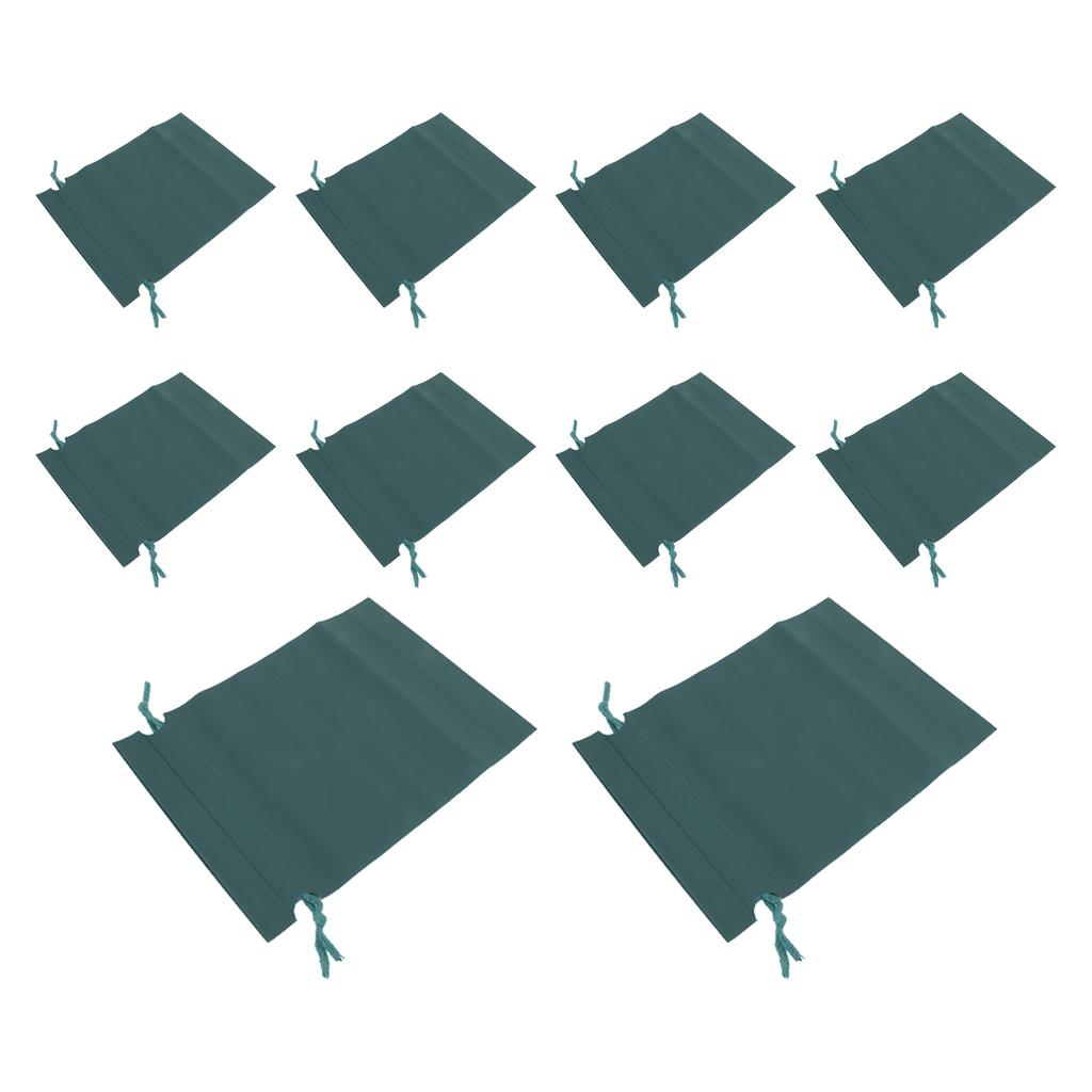 10pz Sacchetto Portaoggetti Pieghevole Impermeabile Lavabile Affidabile Durevole Design con Coulisse Sacchetto per Scuola Viaggio Verde Nerastro