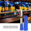 25 Paare Blaue Farbe Isolierte Drahtklemmen 16-14AWG Schnelle Crimpung Stecker Buchse Verbinder Draht Crimpverbinder