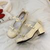2026 New Spring Cute Women Mary Jane Shoes Fashion Butterfly-knot Shoes Outdoor Women's Party Dress Leather Pumps Women Loafer