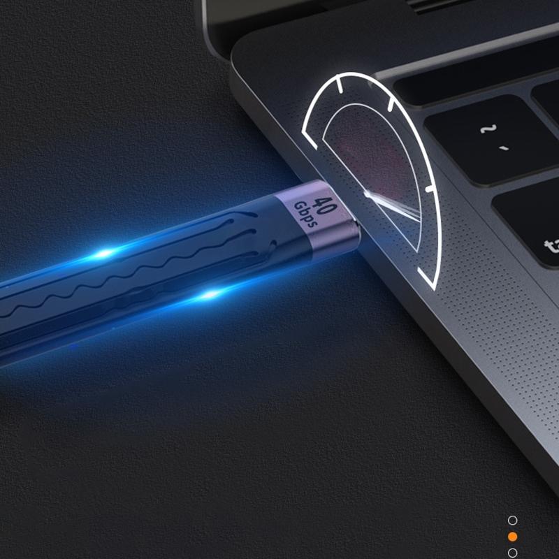 40Gbps Short Type C to Type C Quick Charge Cable Unique Cable Fast Charging Line for Mobile Power Bank Laptop Tablet