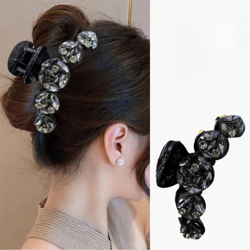 High-end Colorful Rhinestone Hair Clip Elegant Temperament Shark Clip Hairpin Hair Accessories
