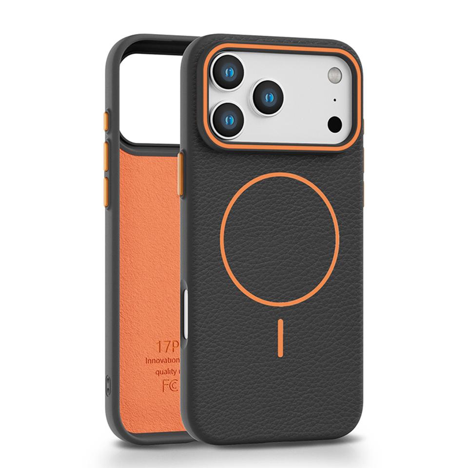 Magnetic Leather Phone Case For iPhone 15 14 13 12 11 16 17 Pro Max Plus Air X XR XS MAX Magsafe Wireless Charge Protector Cover