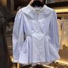 Women Spring and Autumn Sweet Shirts Design Solid Elegant Tops
