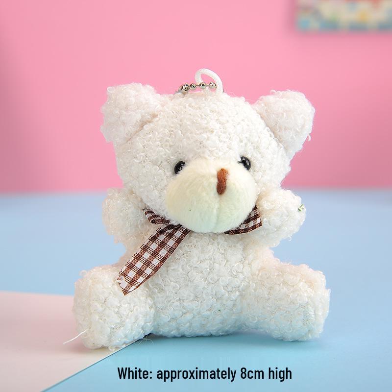 New Style Bear Plush Keychain with Bow Tie - Cute Bag Accessory