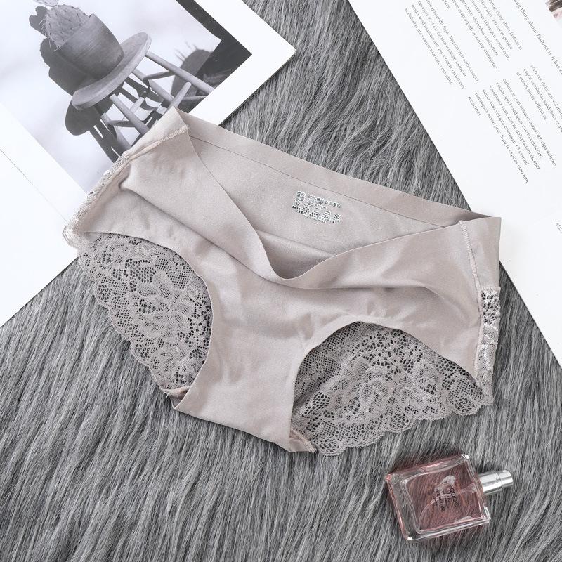 Ice Silk Knickers Women's Underwear Is Cool Sexy Briefs Breathable Lace Lingerie Seamless Panties