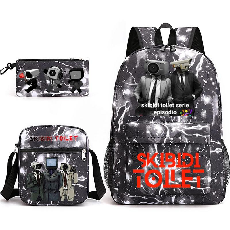 New toilet man spoof primary school backpack