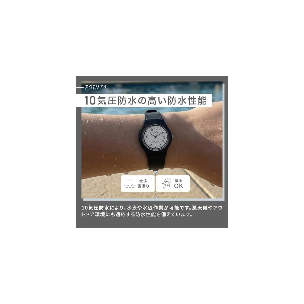 Citizen Q&Q Analog Waterproof Watch with Urethane Strap Multi-Color VS20-001 White