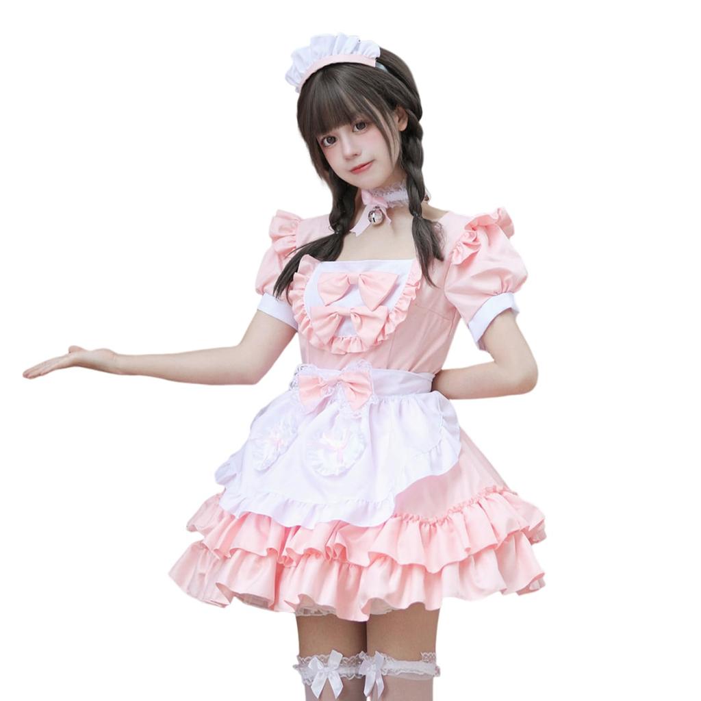 AOTYP Maid Cute Maid Short Halloween Costume for and Plus Sizes Size for Con Otaku School and Photoshoots Costume, Outfit, Length, Men, Events,