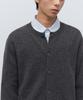 Musinsa Standard Round Neck Crop Cardigan [Medium Gray]