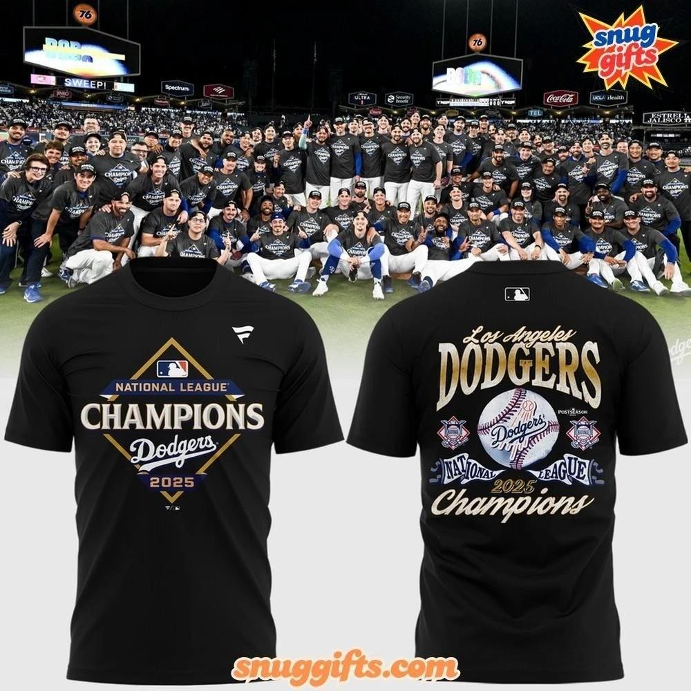 MLB Лос-Анджелес Доджерс 2025 Чемпионы Национальной лиги Специальная футболка Унисекс Футболка S
