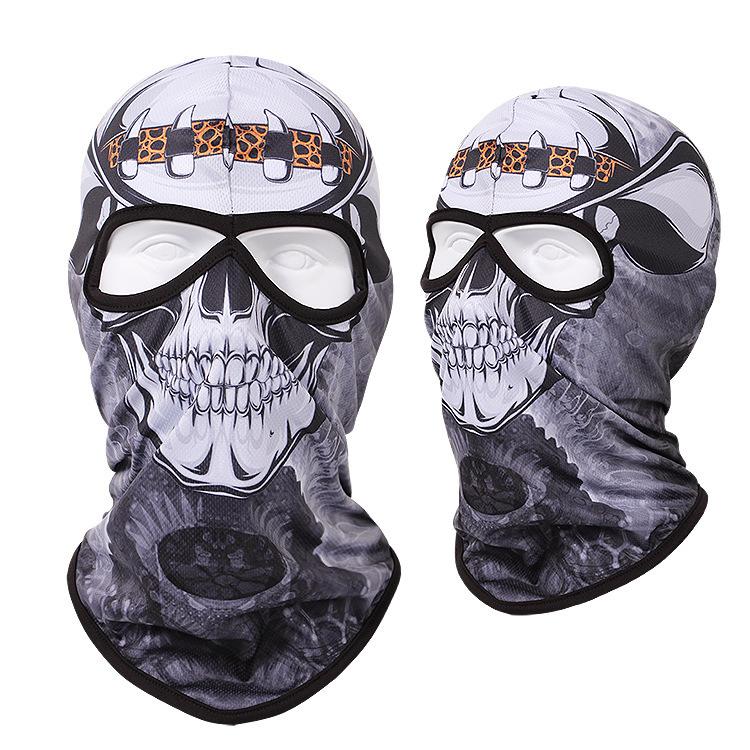 Balaclava Mask Custom Logo Character Ghost Skull Full-Face Protection Spandex/Polyester Riding Headgear European Export
