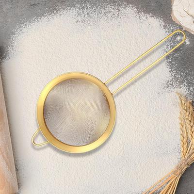 Fine Mesh Strainer and Handle, Food Strainer, Stainless Steel Colander Sieve Sifter for Spice,