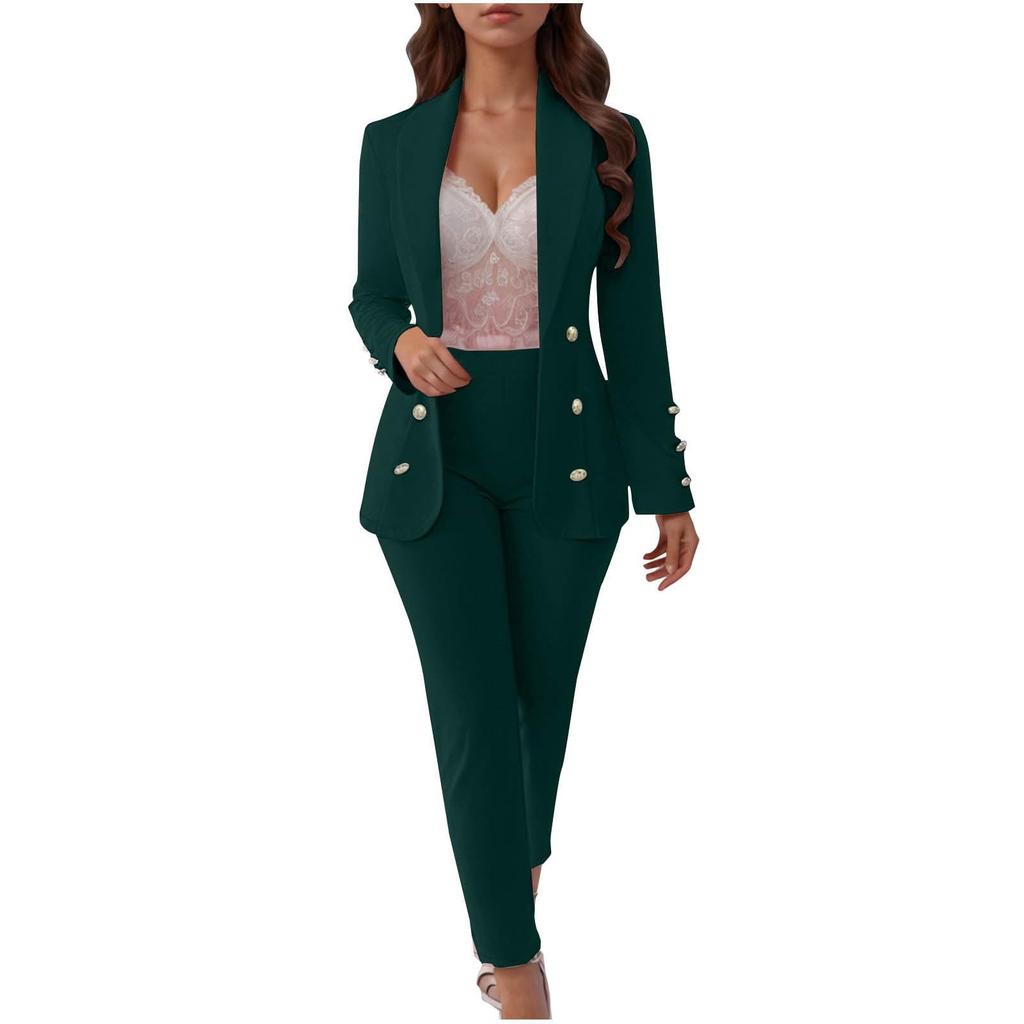 Womens Business Casual Outfits 2 Piece Pant Set  Dressy Slim Fit  Jackets And Pencil Dress Pants For Work  Casual And Comfortable