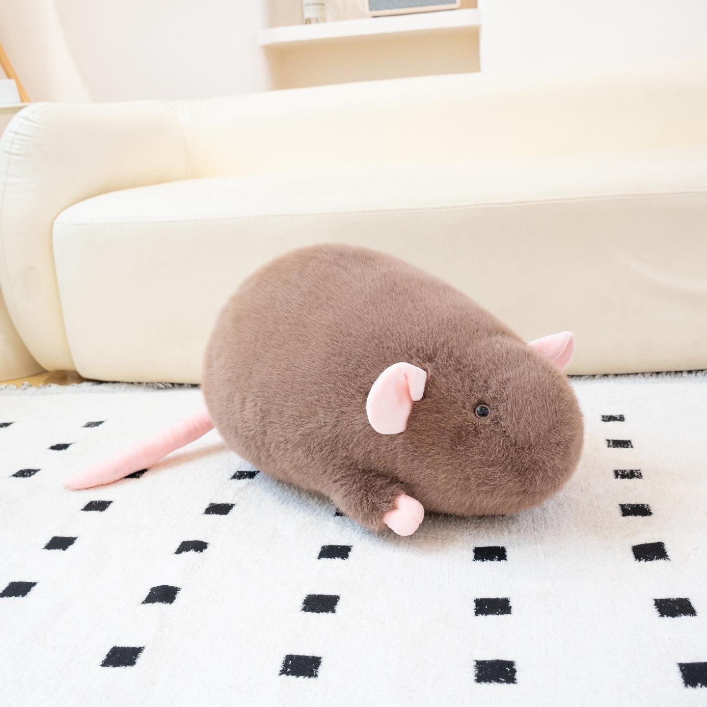 

Cute simulation lying down mouse doll plush toy little mouse hamster doll boy soothing doll 18cm（0.07kg）