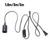 EU Plug1.8m 3m 5m Power Cord Cables E27 Lamp Base Holder With Switch Wire For Crawling Pet Brooder Heating Spiral Light Socket