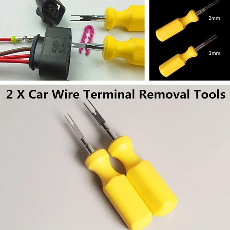 Professional Automotive Terminals Extractor Plastic & Steel Wire Terminals Remove Set Of 2 for Wiring Harness Plugs Removal