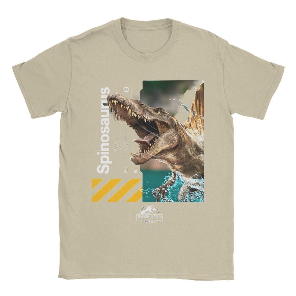 Jurassic Park Dinosaur World T Shirts Men's  Pure Cotton Casual T-Shirts Crew Neck  Tee Shirt Short Sleeve Clothes Classic