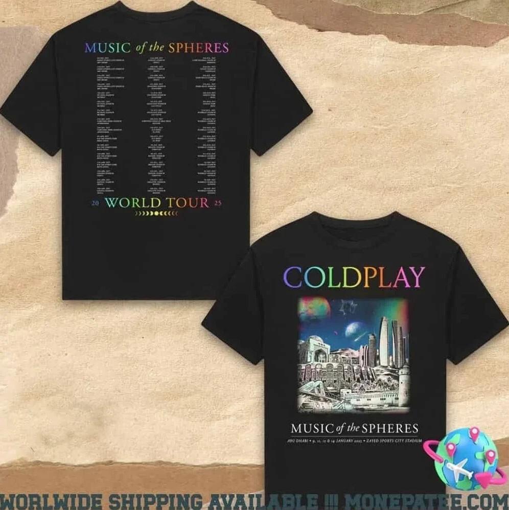 Official Coldplay 2026 Music Of The Spheres World Tour T-shirt Reprinted M