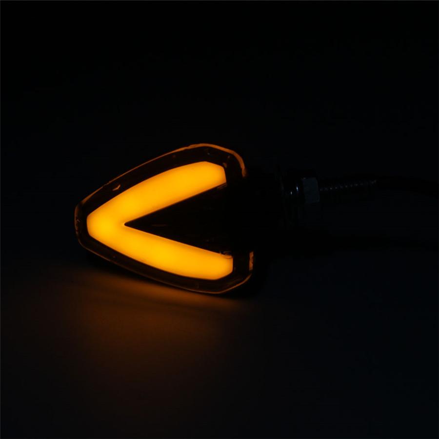 2x 12V Scooter Moped Motorcycle LED Turn Signal Light Indicator W/ Red Stop Lamp