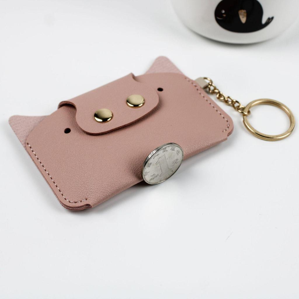 Trendy Cartoon Card Holder & Coin Purse with Keychain