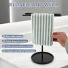 Hand Towel Holder Stand Metal S Shaped Standing Towel Rack with 7inch Stable Base Countertop Storage Rack for Bathroom Kitchen