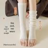 Women's Autumn & Winter Knitted White Mid-Tube Socks with Snow Boot Pile and Y2K Leg Warmers