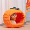 Soft Cat House Semi-enclosed Colorful Cat Bed Hand Knitting Creative Indoor Beds Comfortable Safe Pet Beds Kittens Hideout House