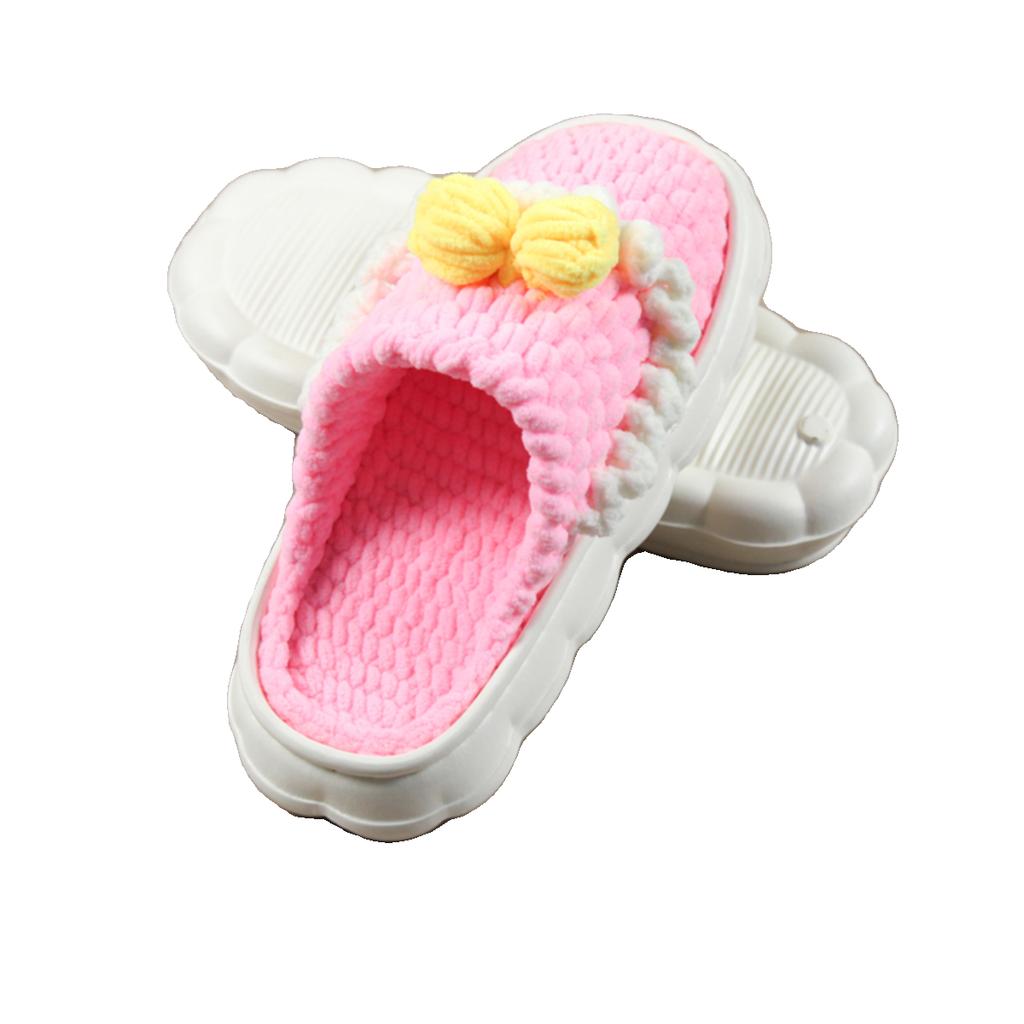 Non-Slip Slip-On Thickened Plush Handmade Cloud Shape Shoe Sole Crochet EVA Slippers Bottoms Yarn Material Kit for Shoe Making