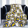 Volleyball Print Flannel Blanket Bedspread Nap Blanket Sports Theme Blanket