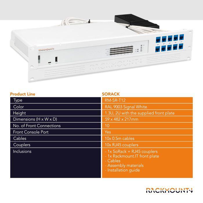 Rack - Accessoires De Baies Rackmount.It - RM-SR-T12 - Support De Fixation Pour Sophos XGS 116/126/136