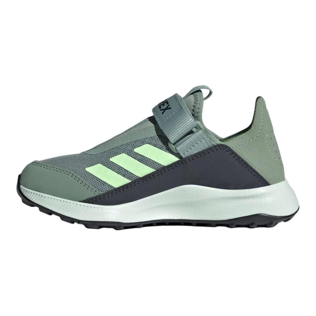 Adidas Voyager 21 Slip-On Comfortable Casual Durable Breathable Low-Top Outdoor Shoes Kids Shoes Green Gray Black IE7628