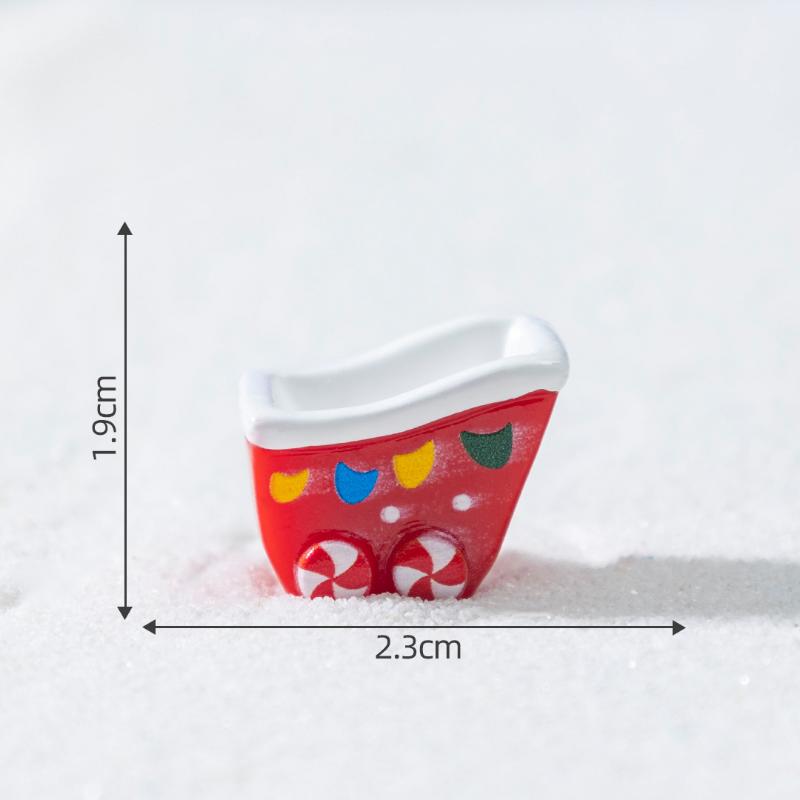 1/4 szt. Choinka Święty Mikołaj Bałwan Łoś Pingwin Dzwonek Miniaturowe Ozdoby Krajobrazowe Dom Nowy Rok Boże Narodzenie Domek dla Lalek Dekor