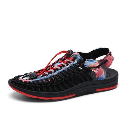 Summer Special for Men and Women Hole Shoes Couple Sandals Men's Breathable Beach Shoes Men's Trend Woven Hollow Sandals