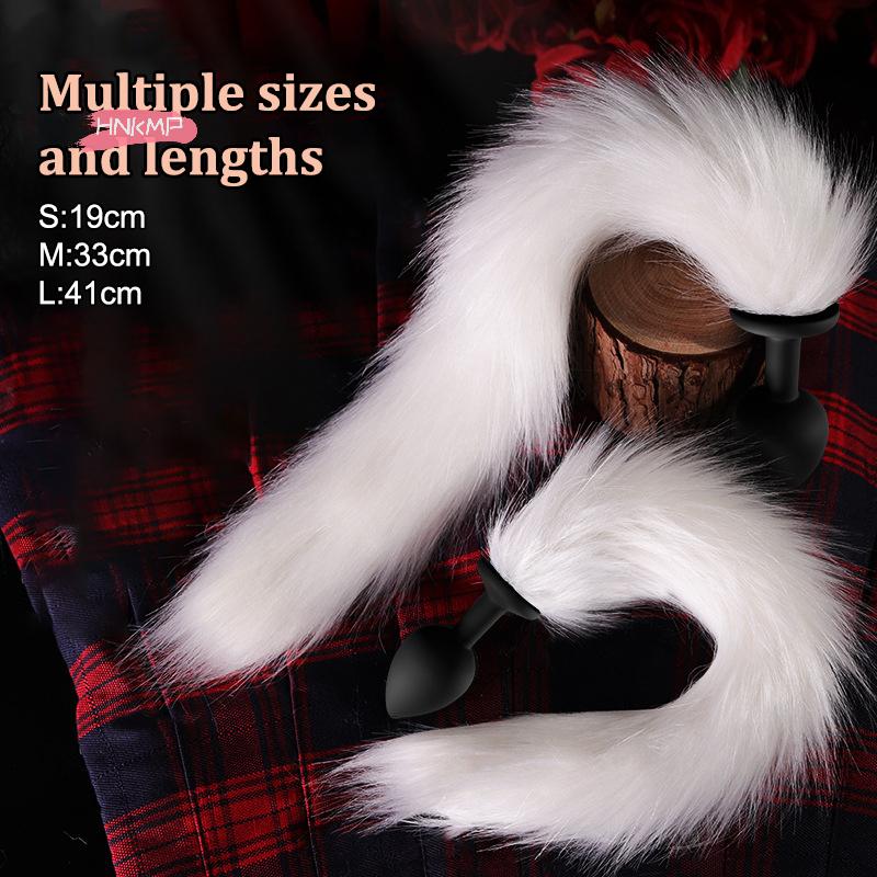 1Pc Sexy Fox Anal Plug Tail Silicone Butt Plug Dildos for Women Men Long Tail Cosplay Adult Sex Toy Game