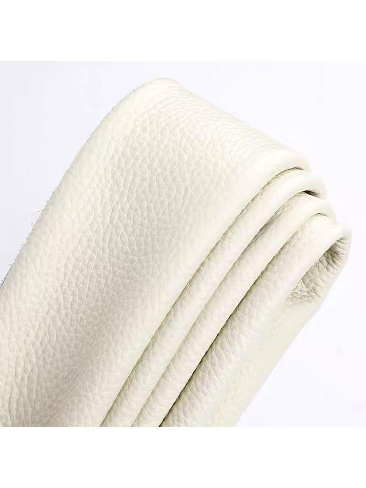 Materiale in pelle di vacchetta bianco latte, materiale in pelle di vacchetta di primo strato, divano intero, sacca morbida, seduta, mobili in pelle, ma per ristrutturazione testiera del letto