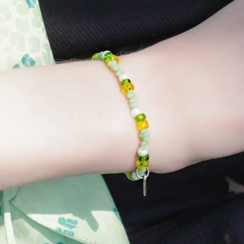 BONBEAU Sentimental Pastel Peanut Beads Bracelet Sentimental Pastel Bead Mix Banding Bracelet