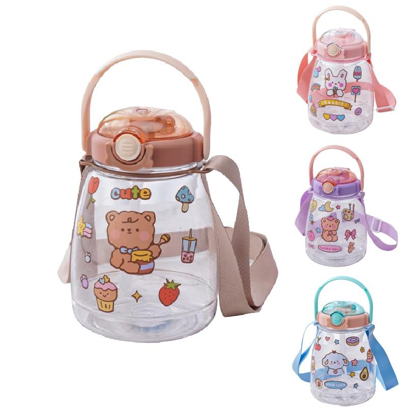 Creative Plastic Cup With Large Capacity And Straw Perfect For Students And Outdoor Activities