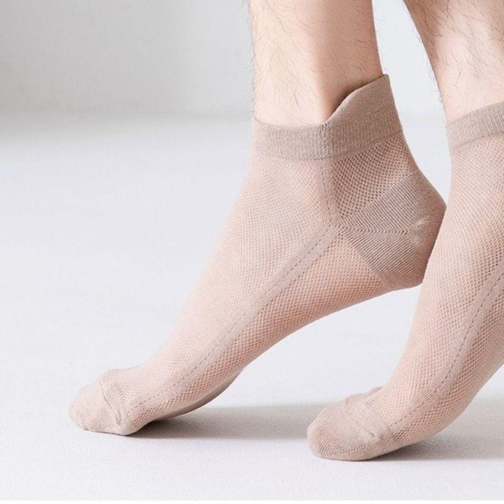 Invisible Men Cotton Socks Breathable Mesh Hosiery Sweat-absorbent Socks Short Tube Sport Socks