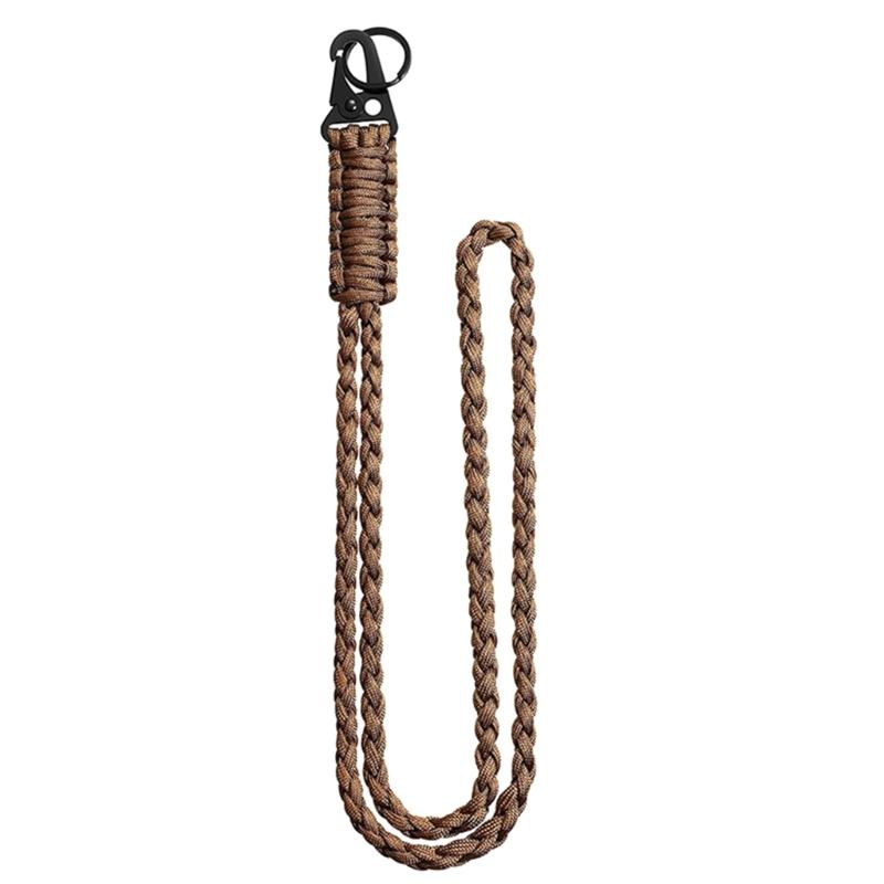 2 Stück Paracord Schlüsselanhänger mit Karabiner Paracord Halsband Schlüsselanhänger Strapazierfähiges geflochtenes Seil Halskette Schlüsselanhänger