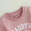 Citgeett Autumn Toddler Baby Girls Outfit Letters Print Long Sleeve Crew Neck Sweatshirt Elastic Waist Pants Fall Clothes