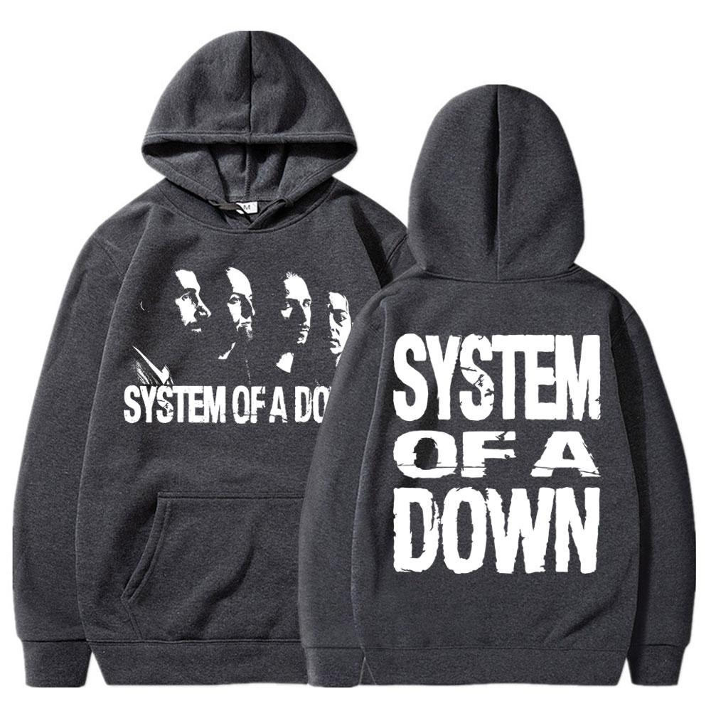 Rock Band System of A Down Graphic Hoodies Men's Vintage Alternative Metal Sportwear Oversized Sweatshirt Gifts