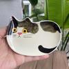 Cute Pets Cat Sauce Dish Ceramic Creative Cute Cat Face Shaped Condiment Dish Small Plates Tableware Home Kitchen Supplies New