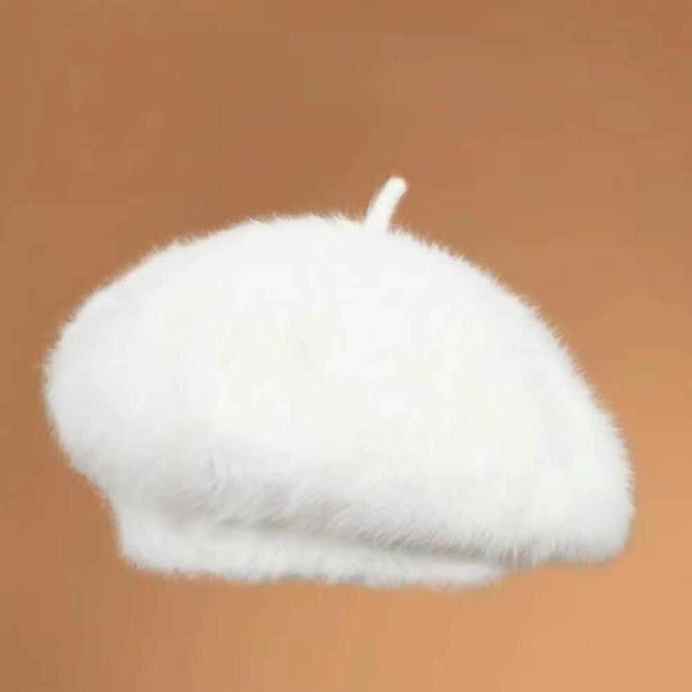 Cloud Painter Caps Plush Artist Hat Elegant Women Berets  Winter