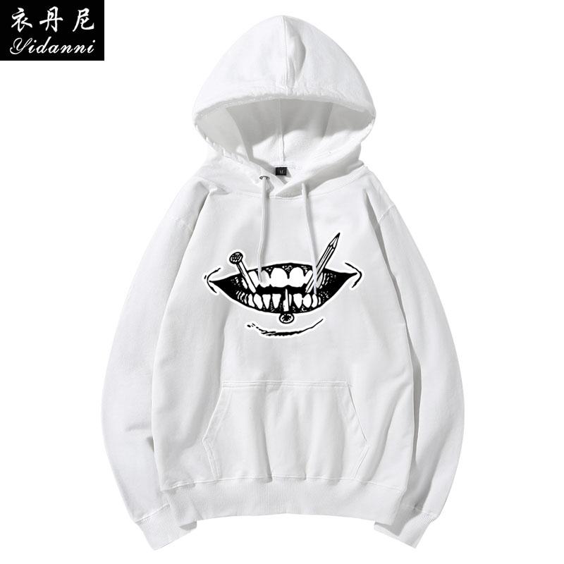 Ito Junji Fifth Personality Comic Print Men's Autumn and Winter Hooded Sweatshirt Adult High-Quality Loose Long-Sleeved Shirt
